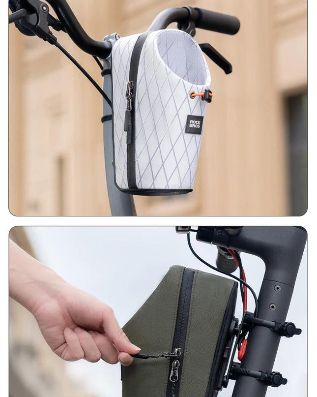 ROCKBROS Folding Bicycle Water Bottle Bags Fashion Front Frame Kettle Bags for Brompton Bike Electric Scooter Tools Package