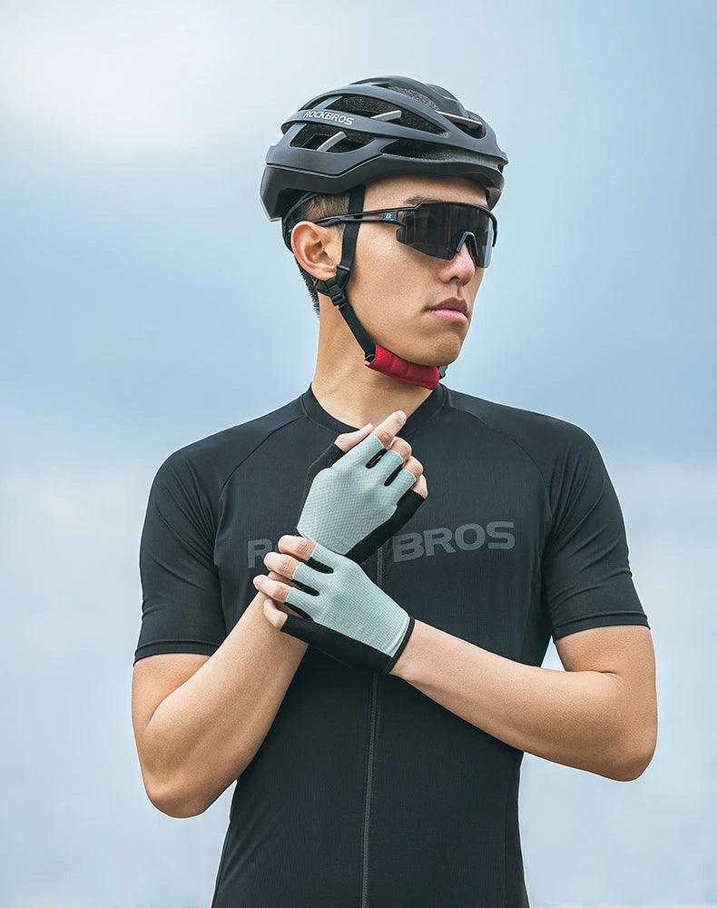 ROCKBROS Cycling Gloves Half Finger Sport Gloves Breathable Summer MTB Mountain Outdoor Fitness Mittens Bicycle Glove Equipment