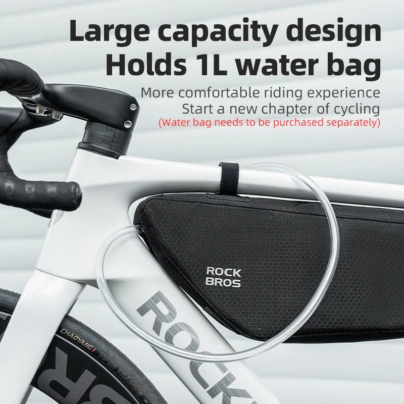 ROCKBROS Bicycle Bag Rainproof Cycling Top Tube Frame Bag Reflective Large Capacity MTB Road Bike Pannier Bag Wear-resistant