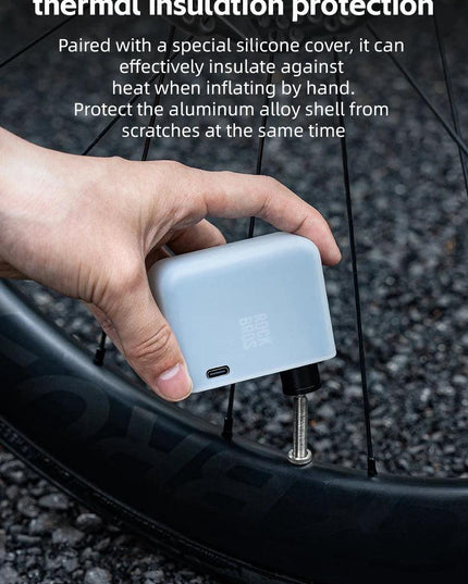 ROCKBROS Bike Air Pump Portable Mini Electric Air Compressor Treasure Type-C With LED Indicator Light Road MTB Accessories
