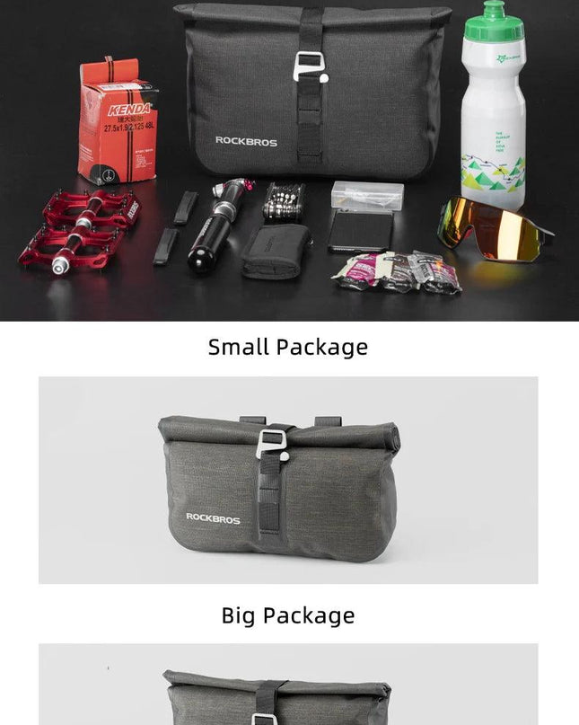 ROCKBROS 5-6L Bicycle Bag Waterproof Front Reflectice Tube Bike Bag MTB Large Capacity Handlebar Bag Front Frame Trunk Pannier