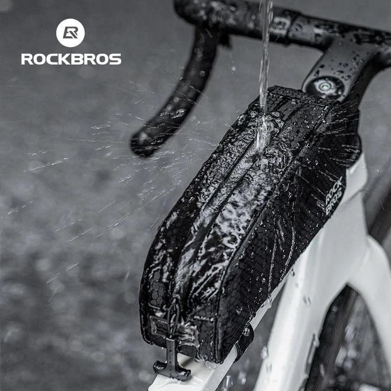 ROCKBROS Bicycle Bag Rainproof Cycling Top Tube Frame Bag Reflective Large Capacity MTB Road Bike Pannier Bag Wear-resistant