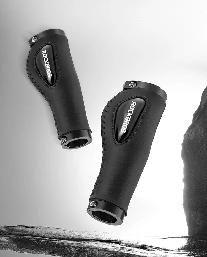 ROCKBROS Cycling Handlebar MTB Bicycle Grips Bike Double Lock Rubber Grips Anti-skid Shock-absorbing Soft Bike Accessories