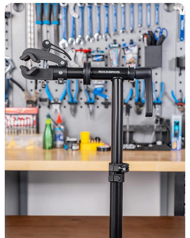 ROCKBROS Bike Repair Rack Desktop Professional Bicycle Wheel Truing Stand 360° Rotation Adjustable Maintenance Storage Stand