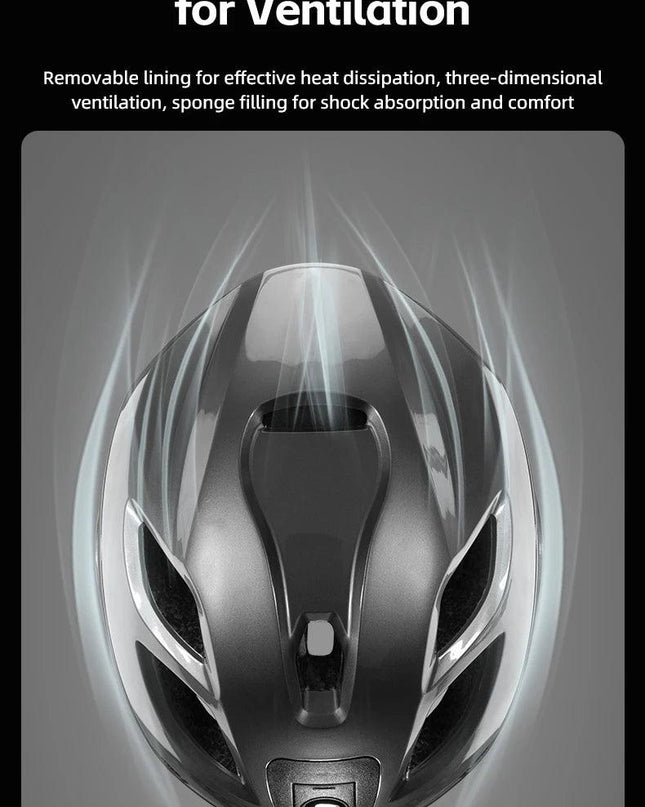 ROCKBROS Bicycle Light Helmet Type-C Charging Cycling Helmet Rechargeable Adjustable MTB Safely Mountain Road Scooter Helmet