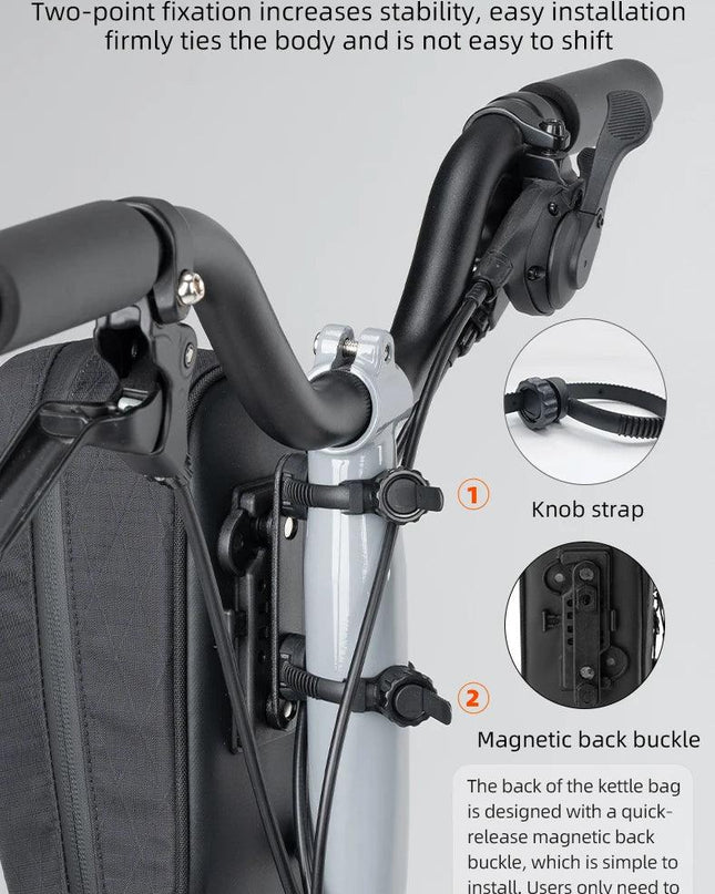 ROCKBROS Folding Bicycle Water Bottle Bags Fashion Front Frame Kettle Bags for Brompton Bike Electric Scooter Tools Package