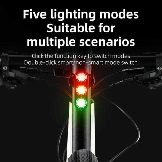 ROCKBROS Bike Tail Light Auto Start/Stop Brake Sensing Bicycle Tail light Type-C Rechargeable Wireless Warning Tail light