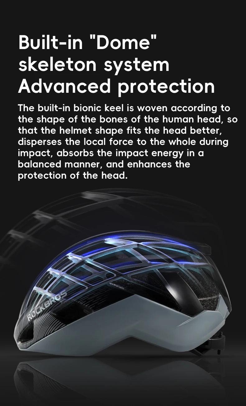 ROCKBROS Cycling Helmet Ultralight Fashion Breathable MTB Road Bicycle Helmet Men Women Suit 54-62CM Racing Bike Equipments 