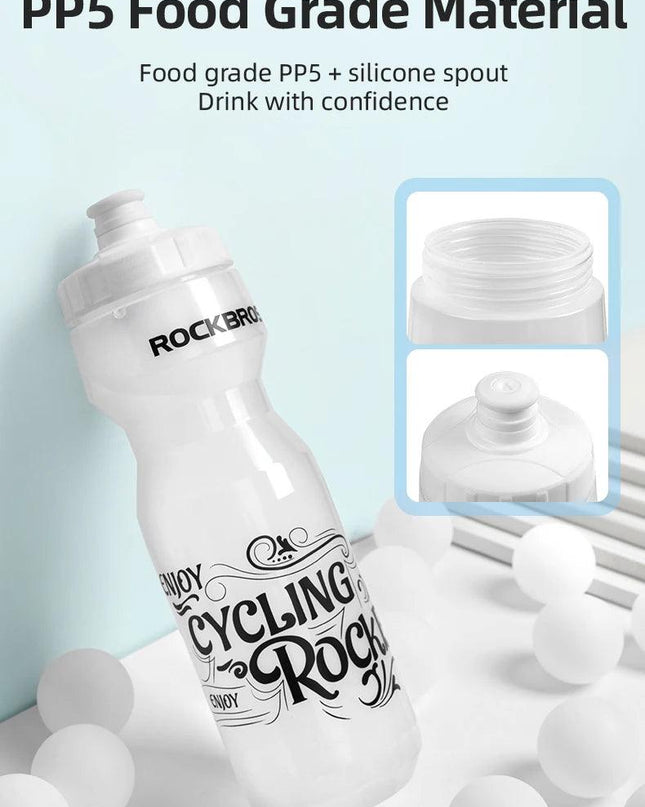 ROCKBROS Bike Water Bottle 750ml Bicycle Bottle With Holder Cage Outdoor Sport Portable Cycling Kettle Water Bottle Drinkware