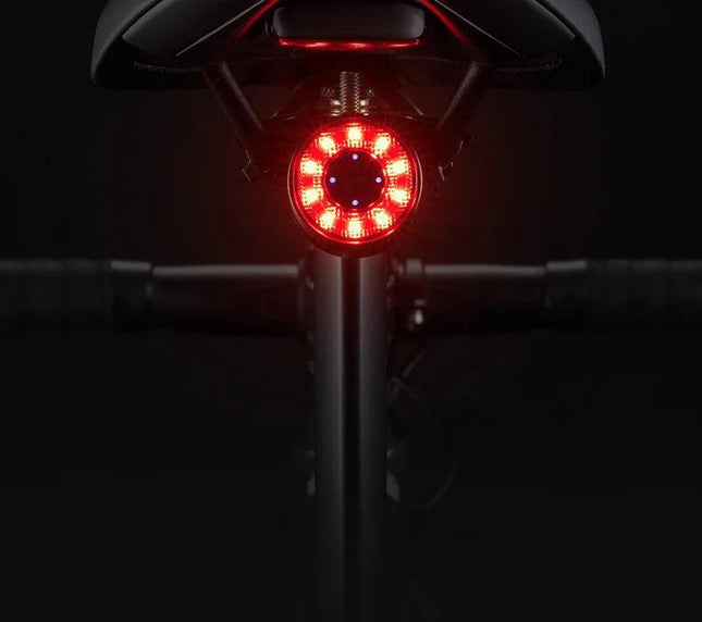 ROCKBROS Smart Bicycle Taillight Type-C Charging Auto Brake Sensing LED Rear Light Aluminum Alloy Bike Lamp Accessories Q1MAX