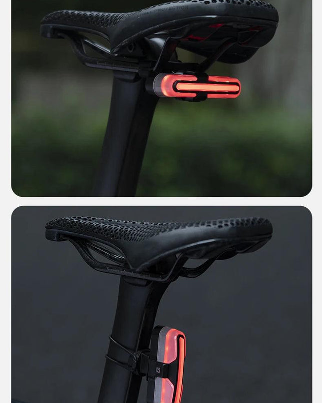 ROCKBROS Bicycle Tail Light Type-C Rechargeable IPX6 Bike Taillight LED Warning Rear Lamp 500mAh Smart Light Sensing Flashlight