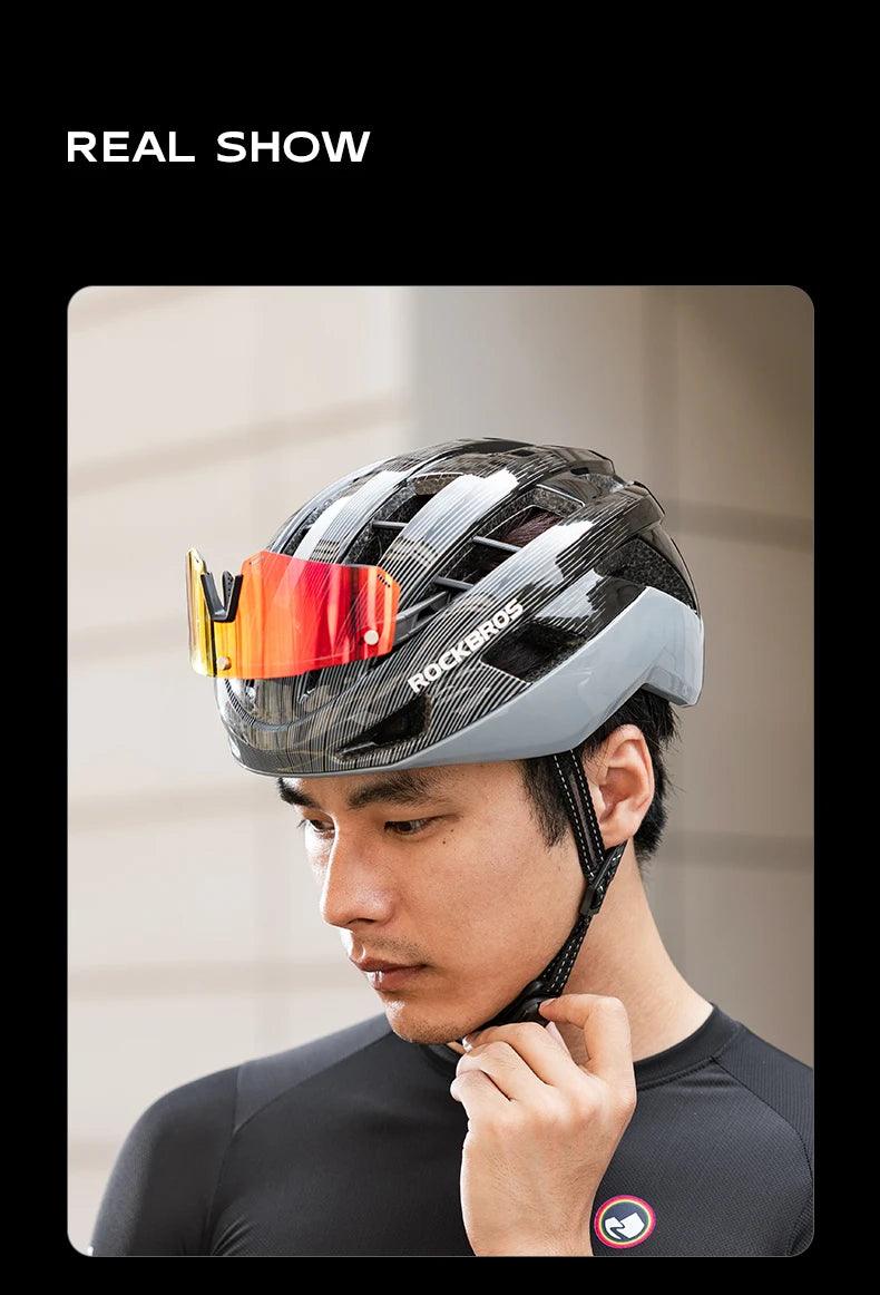 ROCKBROS Cycling Helmet Ultralight Fashion Breathable MTB Road Bicycle Helmet Men Women Suit 54-62CM Racing Bike Equipments 