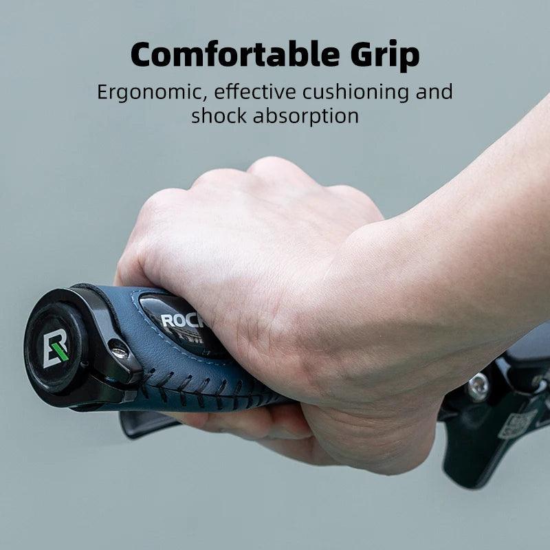 ROCKBROS Cycling Handlebar MTB Bicycle Grips Bike Double Lock Rubber Grips Anti-skid Shock-absorbing Soft Bike Accessories