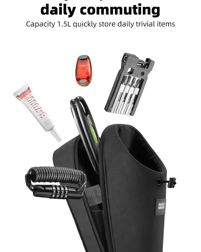 ROCKBROS Folding Bicycle Water Bottle Bags Fashion Front Frame Kettle Bags for Brompton Bike Electric Scooter Tools Package