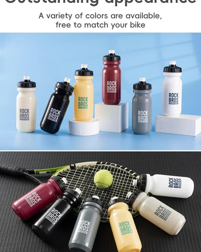 ROCKBROS Bicycle Water Bottle With Dust Cover 600ml PP5 MTB Road Bike Leak-proof Bottle Outdoor Travel Portable Sports Cup
