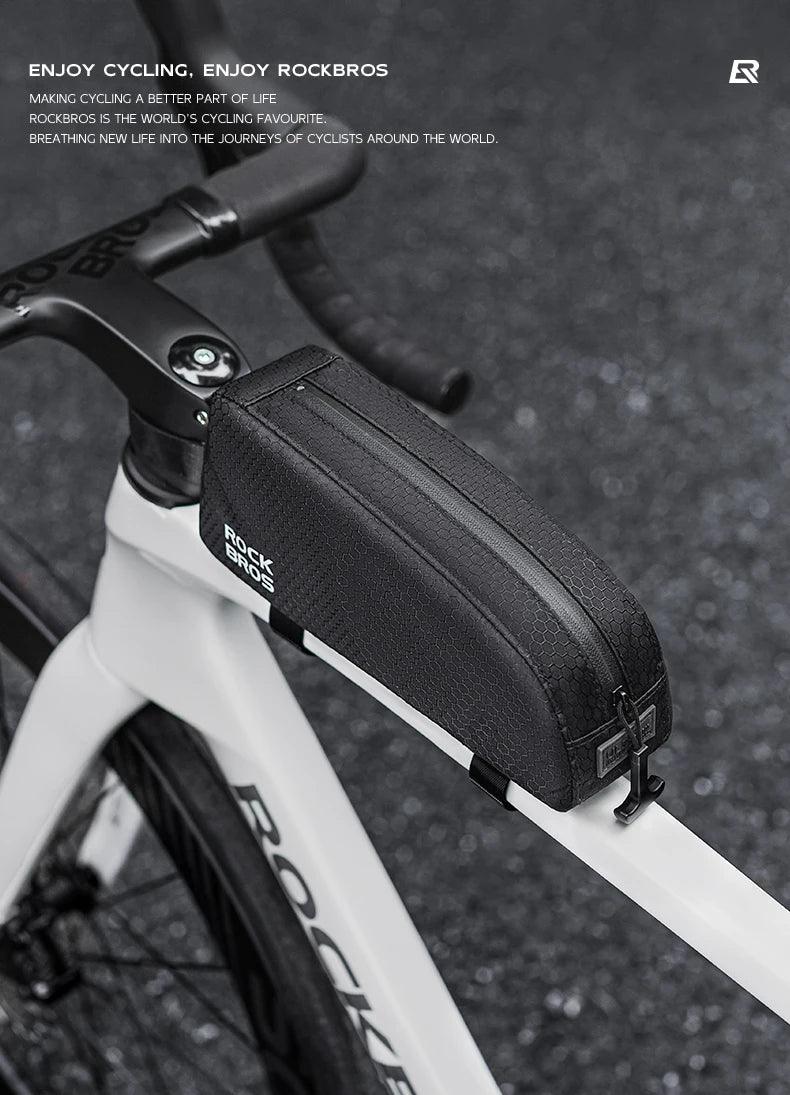 ROCKBROS Bicycle Bag Rainproof Cycling Top Tube Frame Bag Reflective Large Capacity MTB Road Bike Pannier Bag Wear-resistant