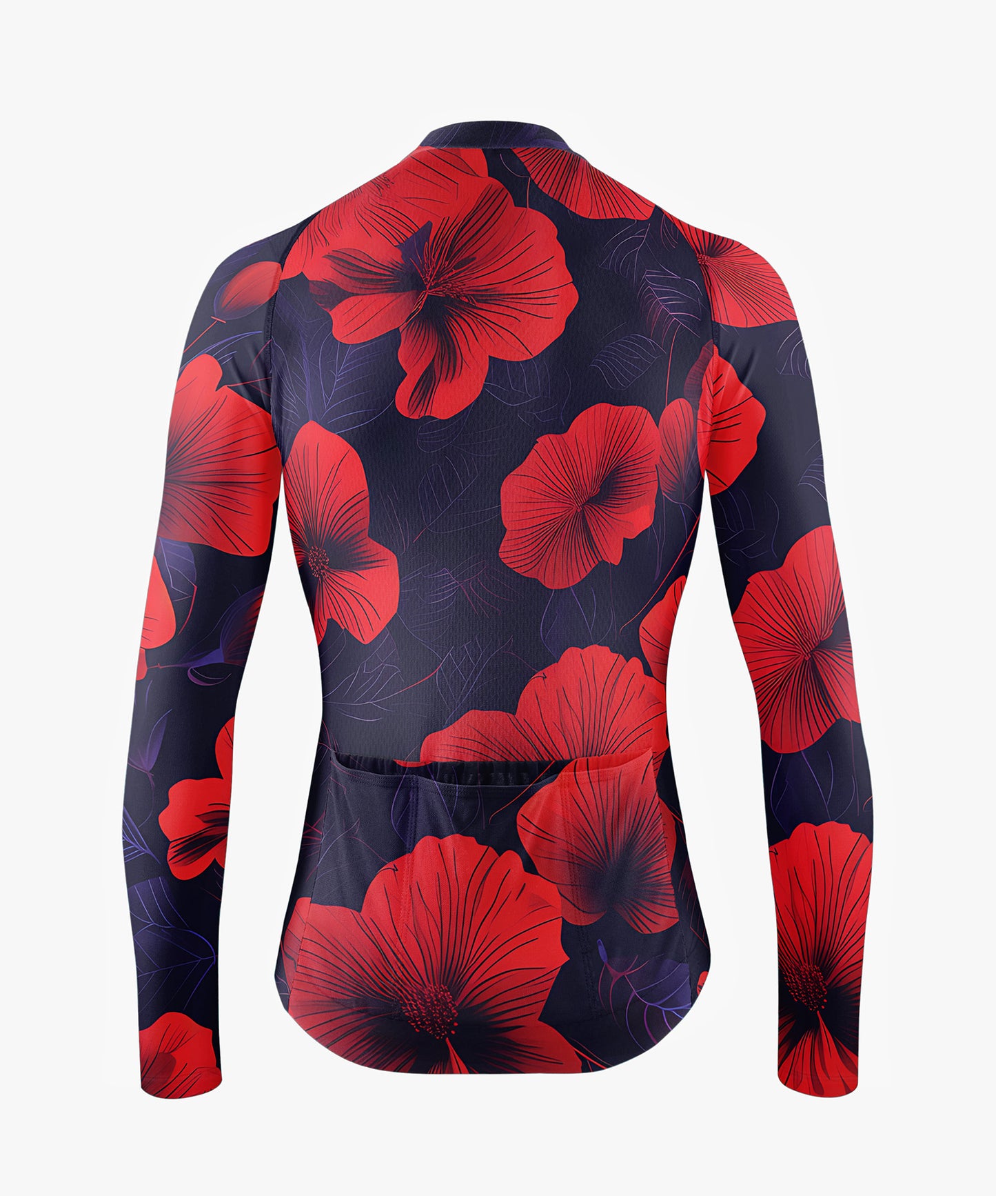 RockBros Men's Long Sleeve Floral Cycling Jersey