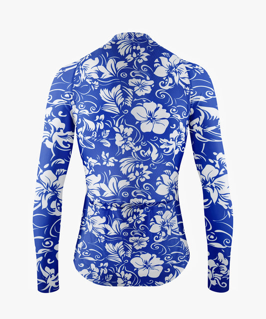 RockBros Men’s Blue Porcelain Floral Cycling Jersey