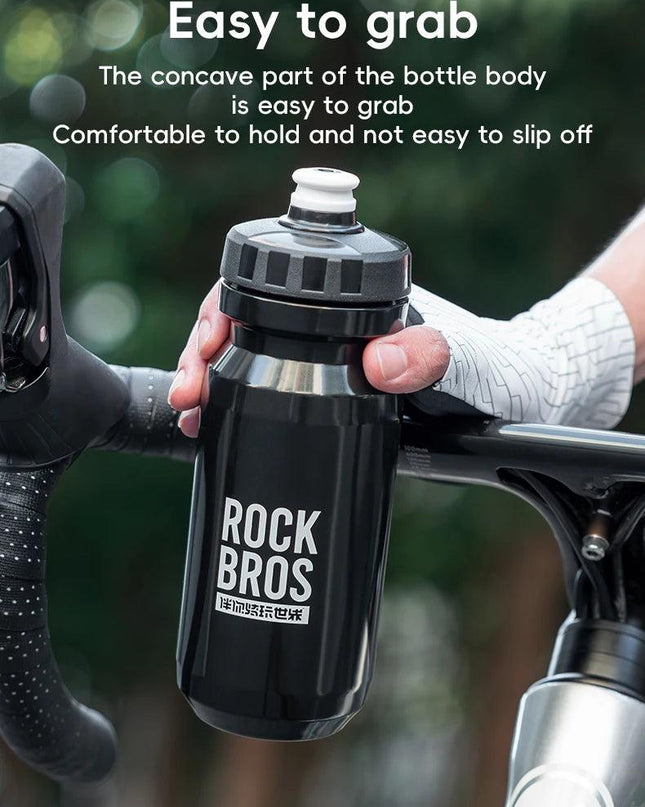 ROCKBROS Bicycle Water Bottle With Dust Cover 600ml PP5 MTB Road Bike Leak-proof Bottle Outdoor Travel Portable Sports Cup