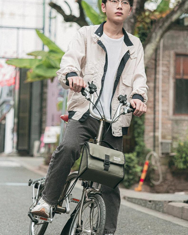ROCKBROS Foldable Bag Insulated Bike Handlebar Bag Multi Functional 4-7L High Large Capacity Front Bag for Folding Bike