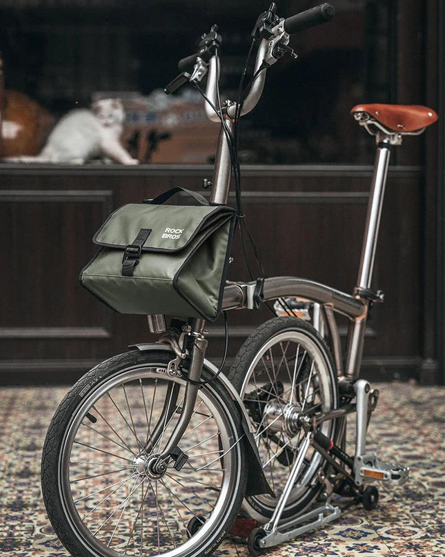 ROCKBROS Foldable Bag Insulated Bike Handlebar Bag Multi Functional 4-7L High Large Capacity Front Bag for Folding Bike