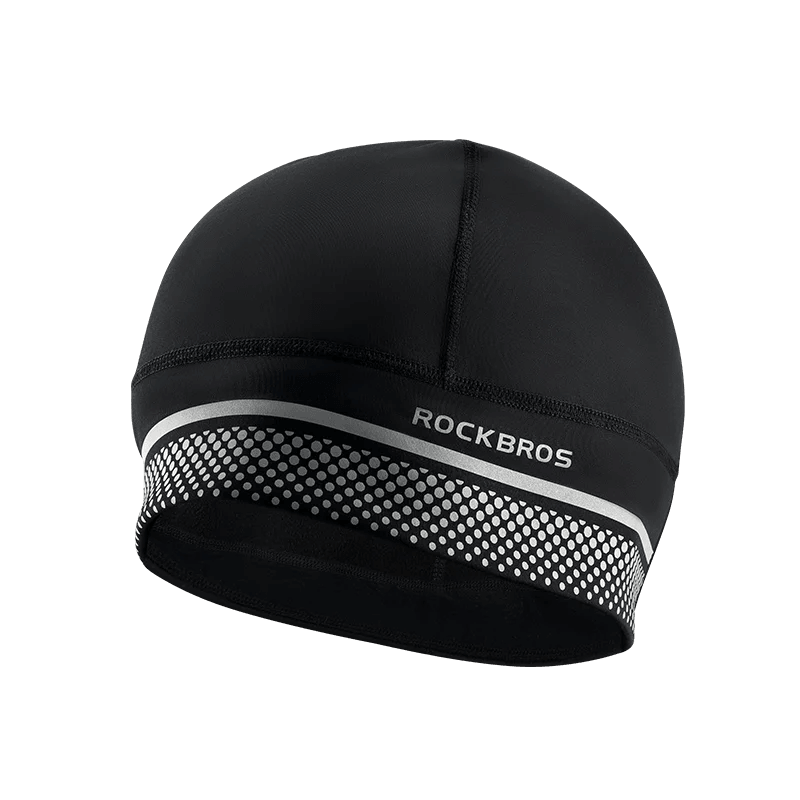ROCKBROS Winter Fleece Ski Cap Windproof Thermal Cycling Cap Warmer Motorcycle Hat Helmet Liner Running MTB Bike Headwear