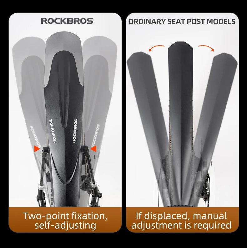 ROCKBROS Mountain Bike Mudguard Widen Quick Release 26-29 Inch Durable lnnovative Installation Fender Bicycle Accessaries
