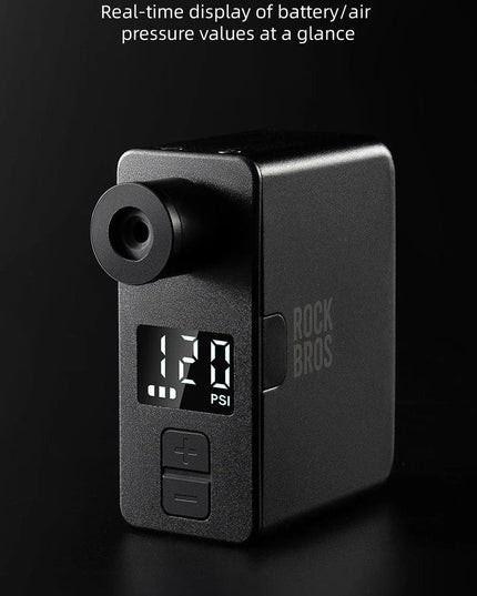 ROCKBROS Bike Air Pump Portable Mini Electric Air Compressor Treasure Type-C With LED Indicator Light Road MTB Accessories