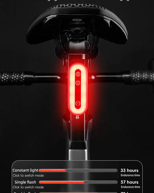 ROCKBROS Bicycle Tail Light With Lock Bluetooth Password Pairing Bike Lock Light IPX6 Waterproof Warning Light Tail  Accessories