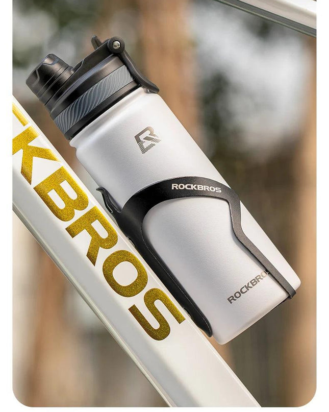 ROCKBROS 1L Thermal Water Bottle Sports Water Bottle Non Slip 304 Stainless Steel Cold And Hot Thermo Cup Cycling Hiking Equip