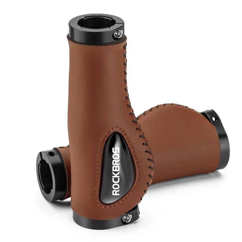 ROCKBROS Cycling Handlebar MTB Bicycle Grips Bike Double Lock Rubber Grips Anti-skid Shock-absorbing Soft Bike Accessories