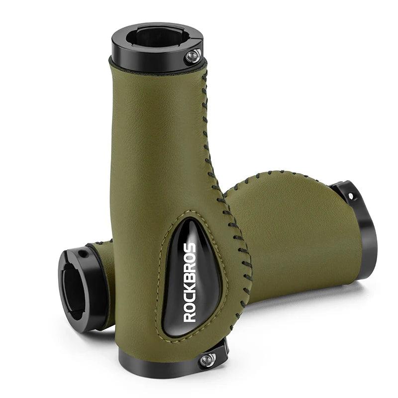 ROCKBROS Cycling Handlebar MTB Bicycle Grips Bike Double Lock Rubber Grips Anti-skid Shock-absorbing Soft Bike Accessories
