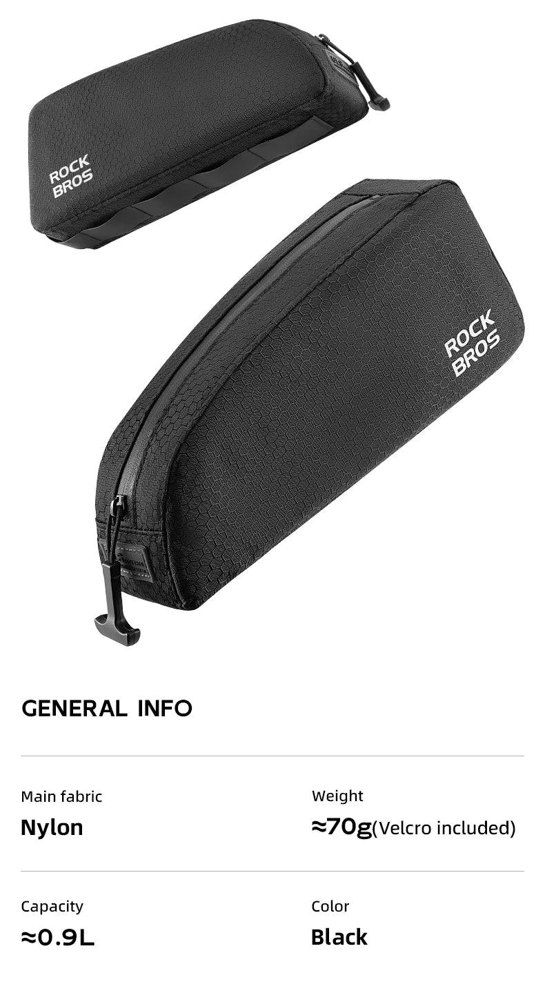 ROCKBROS Bicycle Bag Rainproof Cycling Top Tube Frame Bag Reflective Large Capacity MTB Road Bike Pannier Bag Wear-resistant