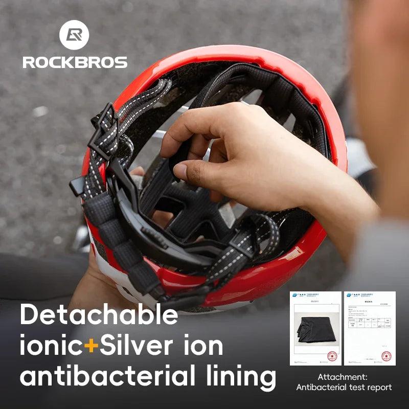 ROCKBROS Cycling Helmet Ultralight Fashion Breathable MTB Road Bicycle Helmet Men Women Suit 54-62CM Racing Bike Equipments 