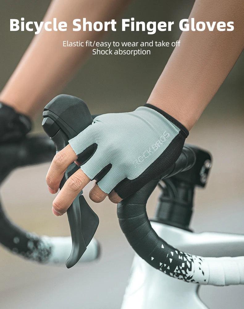 ROCKBROS Cycling Gloves Half Finger Sport Gloves Breathable Summer MTB Mountain Outdoor Fitness Mittens Bicycle Glove Equipment