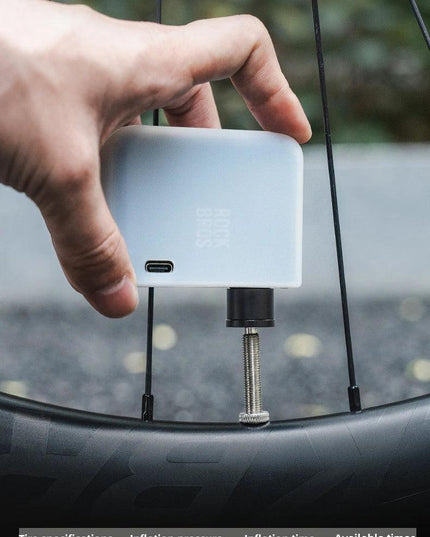 ROCKBROS Bike Air Pump Portable Mini Electric Air Compressor Treasure Type-C With LED Indicator Light Road MTB Accessories