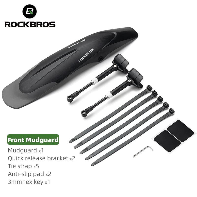 ROCKBROS Mountain Bike Mudguard Widen Quick Release 26-29 Inch Durable lnnovative Installation Fender Bicycle Accessaries