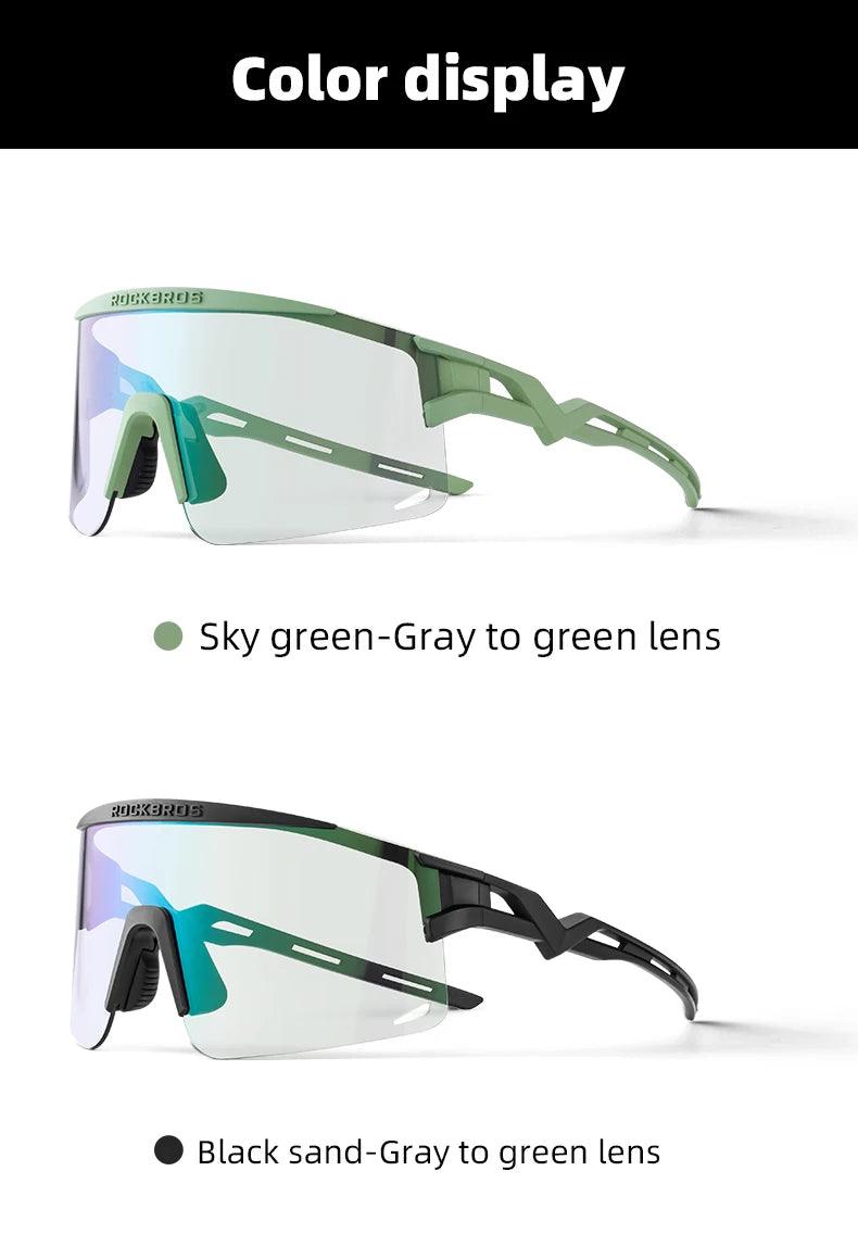ROCKBROS New Cycling Glasses Ultralight Photochromic Anti-Fog Cycling Sunglasses MTB Road Outdoor Sports UV Protection Goggles 