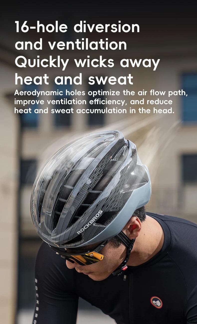 ROCKBROS Cycling Helmet Ultralight Fashion Breathable MTB Road Bicycle Helmet Men Women Suit 54-62CM Racing Bike Equipments 