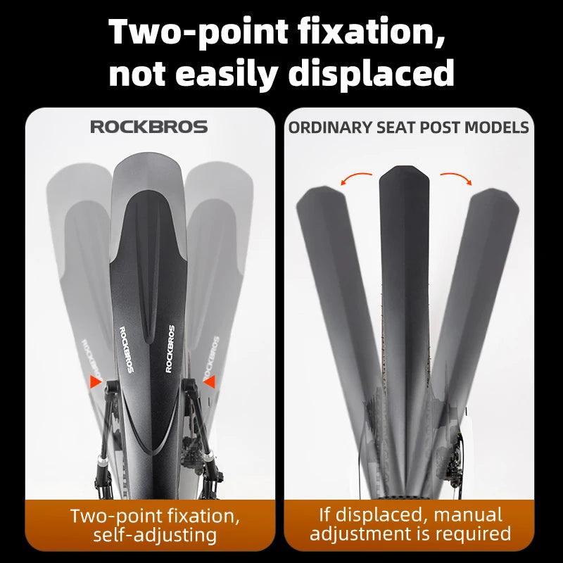 ROCKBROS Mountain Bike Mudguard Widen Quick Release 26-29 Inch Durable lnnovative Installation Fender Bicycle Accessaries