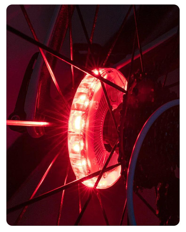 ROCKBROS Bicycle Wheel Light Smart 12 LED Flash Light Warning Light Kids Balance MTB Bike Light Vibration Sensing Light 1PCS