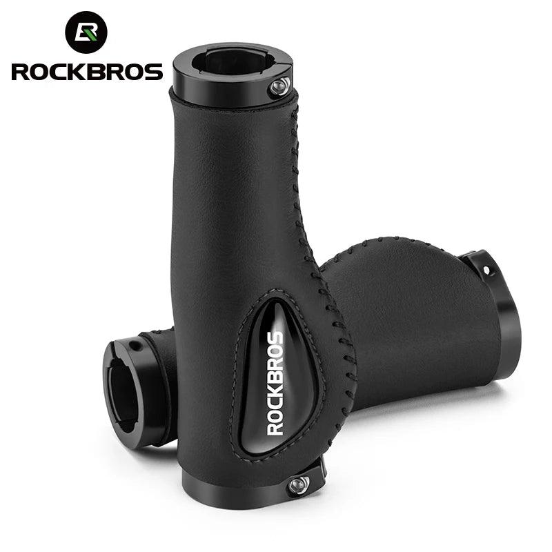 ROCKBROS Cycling Handlebar MTB Bicycle Grips Bike Double Lock Rubber Grips Anti-skid Shock-absorbing Soft Bike Accessories