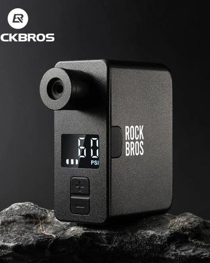ROCKBROS Bike Air Pump Portable Mini Electric Air Compressor Treasure Type-C With LED Indicator Light Road MTB Accessories