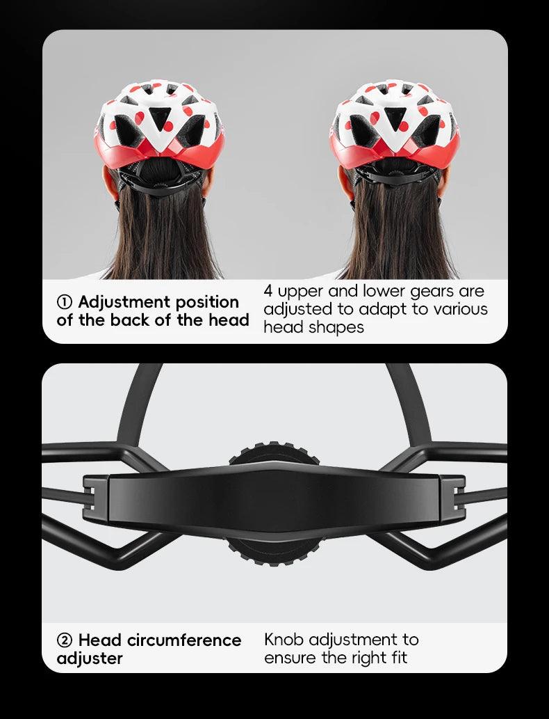 ROCKBROS Cycling Helmet Ultralight Fashion Breathable MTB Road Bicycle Helmet Men Women Suit 54-62CM Racing Bike Equipments 