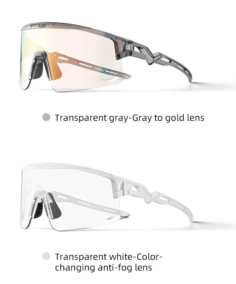 ROCKBROS New Cycling Glasses Ultralight Photochromic Anti-Fog Cycling Sunglasses MTB Road Outdoor Sports UV Protection Goggles 