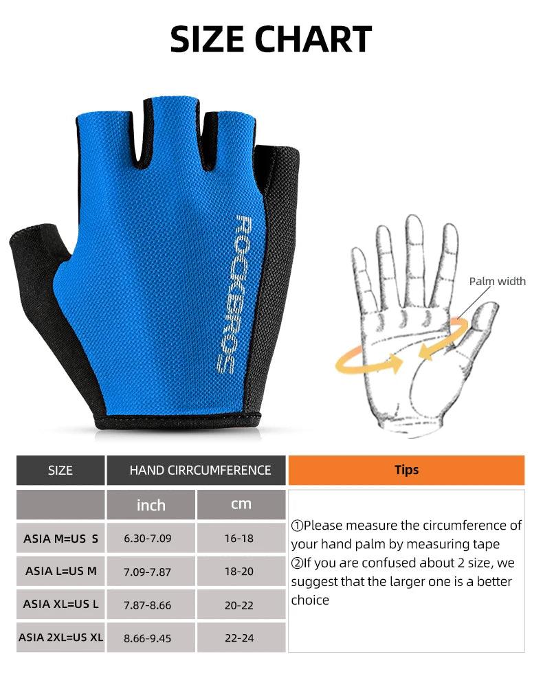 ROCKBROS Cycling Gloves Half Finger Sport Gloves Breathable Summer MTB Mountain Outdoor Fitness Mittens Bicycle Glove Equipment