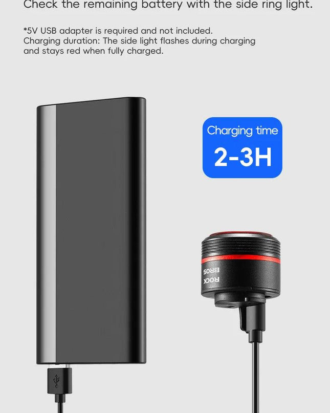 ROCKBROS Bicycle Tail Light Smart Auto Brake Sensing Light Waterproof Rear Touch-sensitive Cycling Taillight Vibration Wake-up