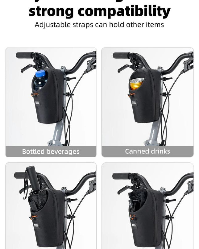 ROCKBROS Folding Bicycle Water Bottle Bags Fashion Front Frame Kettle Bags for Brompton Bike Electric Scooter Tools Package