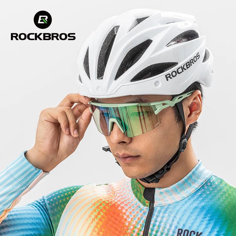 ROCKBROS New Cycling Glasses Ultralight Photochromic Anti-Fog Cycling Sunglasses MTB Road Outdoor Sports UV Protection Goggles 