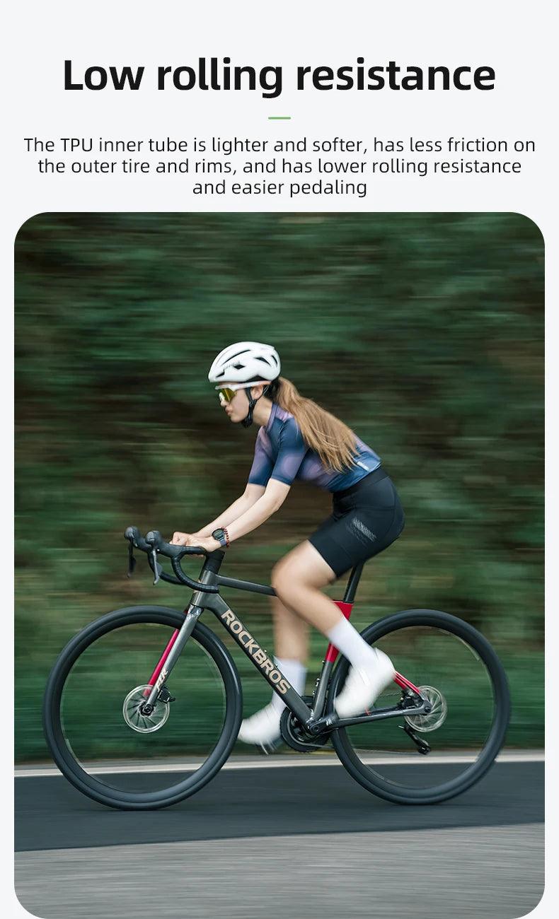 ROCKBROS Ultralight 24g Bike Inner Tube 700X18 25 28 MTB Road Bicycle TPU Material Tire Lightweight French Valve 65mm 85mm Tube